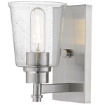 Bohin Wall Sconce - Brushed Nickel / Clear Seedy