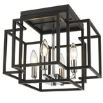 Titania Ceiling Light - Black / Chrome