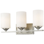 Bordeaux Bathroom Vanity Light - Brushed Nickel / Matte Opal