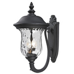 Armstrong Arm-Up Outdoor Wall Light - Black / Clear Water