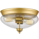 Amon Ceiling Light - Satin Gold / Clear Seeded