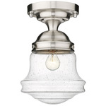 Vaughn Ceiling Light - Brushed Nickel / Clear Seedy