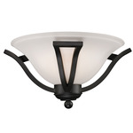 Lagoon 1-Light Ceiling Light - Matte Black / Matte Opal