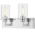 Savannah Bathroom Vanity Light - Chrome / Clear