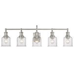 Bryant Bathroom Vanity Light - Brushed Nickel / Clear Seedy