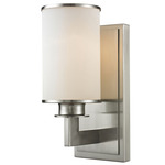 Savannah Wall Sconce - Brushed Nickel / Matte Opal