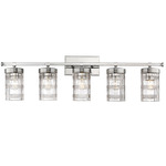 Archer Bathroom Vanity Light - Polished Nickel / Clear