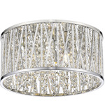 Terra Round Ceiling Light - Chrome / Crystal