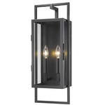 Lucian Outdoor Wall Light - Black / Clear