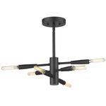 Ascension Semi Flush Ceiling Light - Matte Black