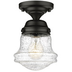 Vaughn Ceiling Light - Matte Black / Clear Seedy