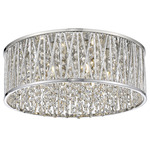 Terra Round Ceiling Light - Chrome / Crystal