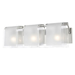 Zephyr Bathroom Vanity Light - Brushed Nickel / Frost / Clear