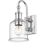 Bryant Wall Sconce - Chrome / Clear Seedy
