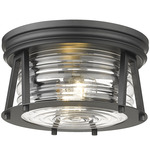 Cape Harbor Ceiling Light - Matte Black / Clear