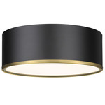 Arlo Ceiling Light - Matte Black/Rubbed Brass / Frost