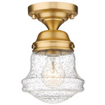 Vaughn Ceiling Light - Heritage Brass / Clear Seedy