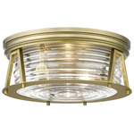 Cape Harbor Ceiling Light - Rubbed Brass / Clear