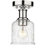 Bryant Mini Semi-Flush Ceiling Light - Chrome / Clear Seedy