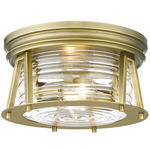 Cape Harbor Ceiling Light - Rubbed Brass / Clear