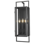 Lucian Outdoor Wall Light - Black / Clear