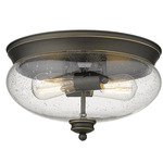 Amon Ceiling Light - Olde Bronze / Clear Seeded
