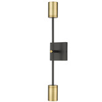 Calumet Wall Sconce - Matte Black / Olde Brass