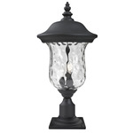 Armstrong Outdoor Pier Light with Traditional Base - Black / Clear Water