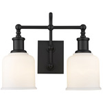 Bryant Bathroom Vanity Light - Matte Black / Matte Opal