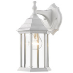 Waterdown T21 Outdoor Wall Light - Gloss White / Clear Beveled