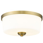 Arlington Ceiling Light - Heritage Brass / Etched White / Etched White