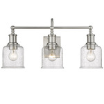 Bryant Bathroom Vanity Light - Brushed Nickel / Clear Seedy