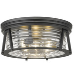 Cape Harbor Ceiling Light - Matte Black / Clear