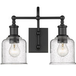 Bryant Bathroom Vanity Light - Matte Black / Clear Seedy