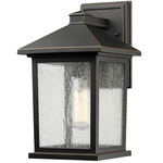 Portland Outdoor Wall Light - Oil Rubbed Bronze / Clear Seedy