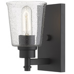 Bohin Wall Sconce - Matte Black / Clear Seedy