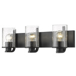 Beckett Bathroom Vanity Light - Matte Black / Clear Seedy