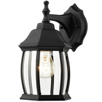 Waterdown T20 Outdoor Wall Light - Black / Clear Beveled