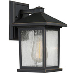 Portland Outdoor Wall Light - Oil Rubbed Bronze / Clear Seedy