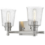 Bohin Bathroom Vanity Light - Brushed Nickel / Clear Seedy