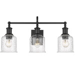 Bryant Bathroom Vanity Light - Matte Black / Clear Seedy