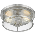 Savannah Ceiling Light - Brushed Nickel / Clear