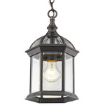 Annex Outdoor Pendant - Rust / Clear Beveled