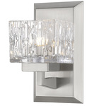 Rubicon Wall Sconce  - Brushed Nickel / Clear