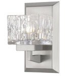 Rubicon Wall Sconce - Brushed Nickel / Clear