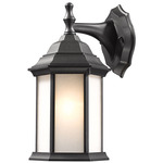 Waterdown T21 Outdoor Wall Light - Black / Seedy White