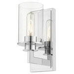 Savannah Wall Sconce - Chrome / Clear