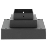 Outdoor Pier Mount Square Stepped Base Accessory - Black