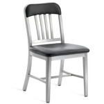 Classic Navy Officer Chair - Hand Brushed Aluminum