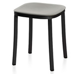 1 Inch Stool - Black Powder Coated Aluminum / Light Grey